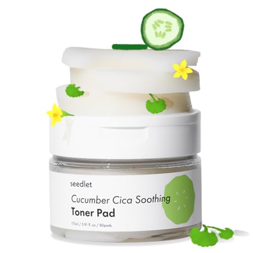seedlet �y�V�[�h���b�g�����z�L���[�J���o�[+�V�J �g�i�[�p�b�h(80��) CICA �ӂ���� ���ϐ� �p�� �������� �����ς� ��h�� ���ێ� �q���� �ӂ��Ƃ� �؍��R�X�� ���� �|�C���g�p�b�N �X�L���P�A (Cucumber Cica Toner