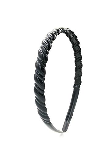 Tiara Fina Com Design Ondulado (preto)