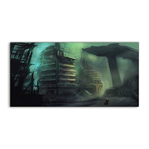 Tableau acrylique Apocalypse City 120x60cm pour decoration de salon moderne