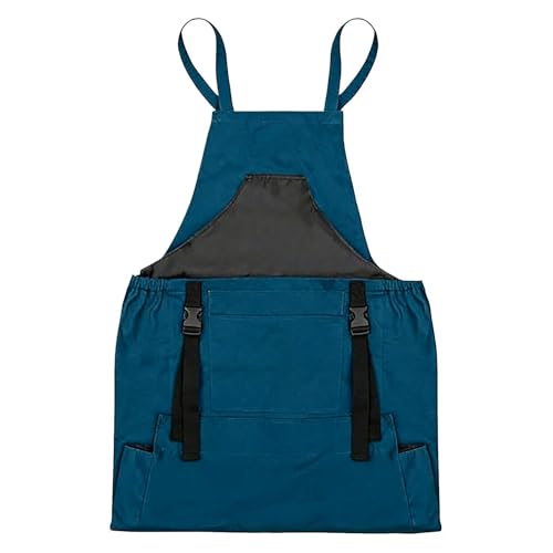 Tablier de jardin bretelles en toile robuste et poches de rangement multifonctions