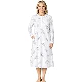 Leedya Camicia da Notte Donna Estiva Made in Italy Maniche Lunghe (Elisa Blu TG M)