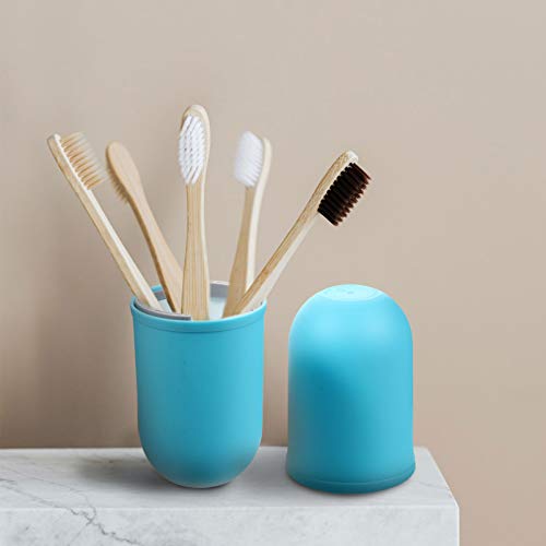 EXCEART Prta-Escva de Dentes de ViaCaixa de PlásticPrtátil Prta-Escva de Dente Prta-Escva para Acamp