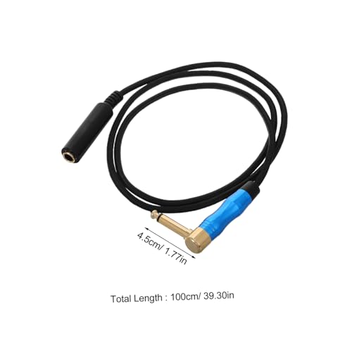 Cable extensor de audio 6.35 jack macho hembra mono de cobre trenzado 2