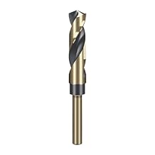 14.5mm Reduced Shank Twist Drill Bit with 10mm Round Shank for Stainless Steel Aluminum Alloy Metal Copper Plastic Wood, Made of High Speed Steel 4341