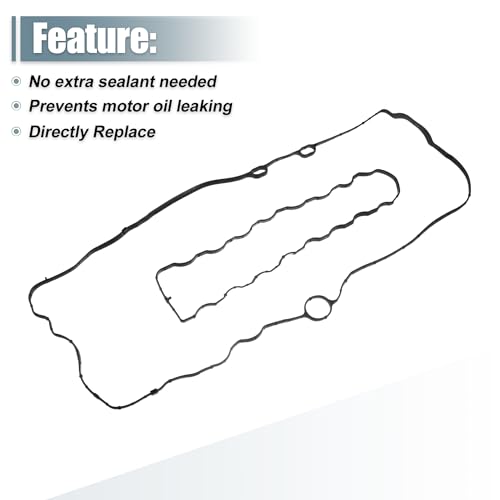 Image of uxcell 1 Set Valve Cover Gasket Replacement for Chevrolet Equinox 2018-2023 No.12636384 Black