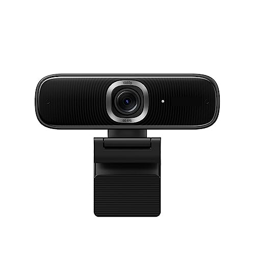 Webcam, Cámara web Cámara web inteligente Full HD, enfoque automático de encuadre, cámara web Mini cámara de 1080p con micrófonos con cancelación de ruido for conferencias, transmisión en vivo, grabac
