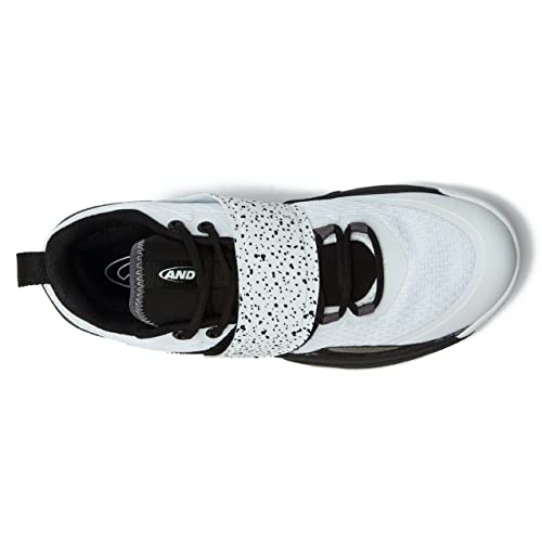 And1 Gamma 3.0 Ss Men's Basketball Shoes, Indoor Or Outdoor, Street Or Court- White/Black, 9.5 Medium #TOP3
