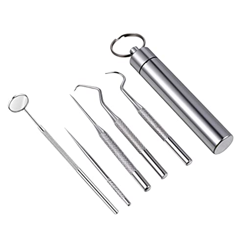 EXCEART Dental Gereedschap Plaque Remover Voor Tanden Mondhygiëne Cleaning Kit Roestvrij Staal Tand Schraper Plaque…