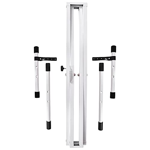 Kadence Heavy-Duty, Double-X, Adjustable Piano Keyboard Stand with Locking Straps (White) - Thumbnail 4