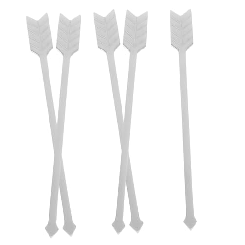 Hemobllo 5piezas Paletinas Café Acero Inoxidable Unidades con Diseño Flecha Reutilizables para Agitación Bebidas Cafeterías Oficinas y Fiestas Utensilios Cafetería Versátiles para Cócteles