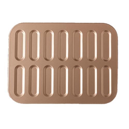 Zkhxhtg bakeware sets Biscuits Stick Baking Tray Carbon Steel Breadstick Ladyfinger Mould 14 Cavities Finger Shaped Cookie Mold Bakewares