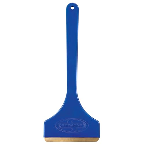 Snow Joe Brass Ice Scraper with Durable Brass Blade & Comfort Grip — Scratch-Safe Automotive Ice & Frost Remover for Windshields & Car Windows