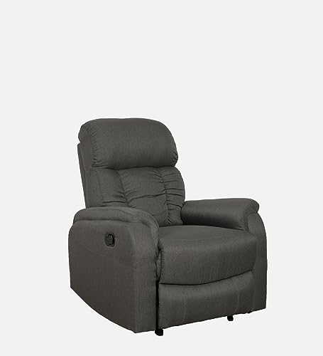 Image of Torque - Niccolo 1 Seater Fabric Manual Recliner | Recliner Sofa /Chair for Living Room, Bedroom, Office (Dark Grey) | 1 Year Warranty