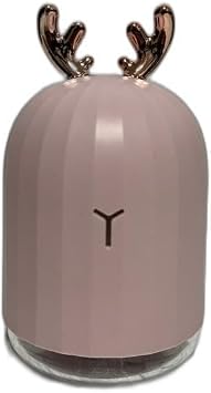 Torima H1 Sevimli Geyik Mini 220ml Hava Nemlendirici Buhar Makinesi Ve Aroma Dif z r  Pembe