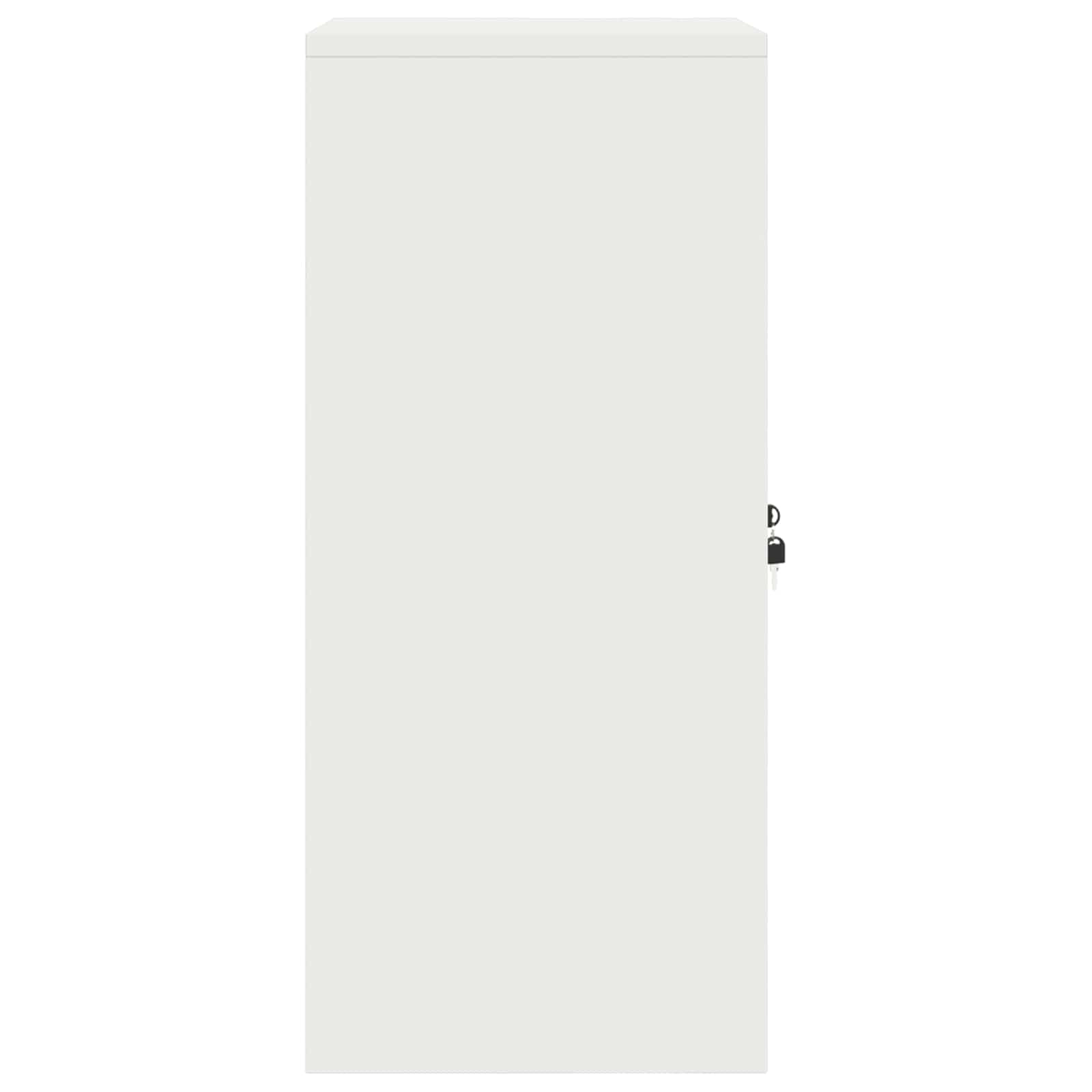 Armario de almacenamiento de acero blanco de 60 x 40 x 90 cm con puertas con cerradura, ideal para oficinas, oficinas en casa y estudio, solución de almacenamiento resistente con mucho