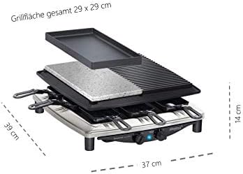 Steba RC 4 Plus Deluxe - Piedra natural de lava y parrilla antiadherente