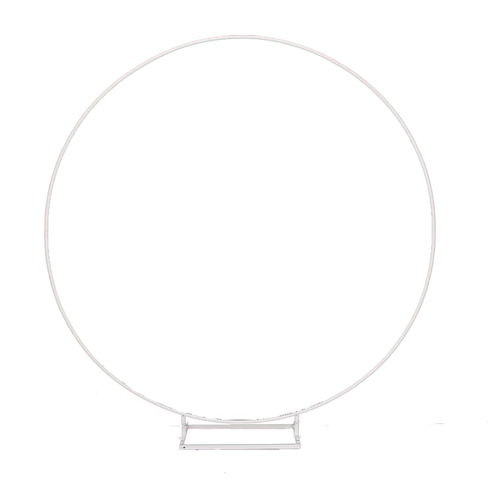 Metall-Ballonständer-Kit für Hochzeitsbögen, 2,4 m, runder Ballonbogen mit breiter Basis für DIY-Blumendekorationen und Ballongirlanden, perfekt für Hochzeitsveranstaltungen und Partys