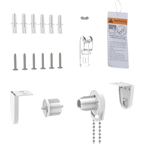 HOMEBOX Roller Blinds Connector Roller Shades Clutch for 1.1" Tube Fitting Parts Repair Kit Complete with Metal Brackets, Child Safety Clip and Chain Cover