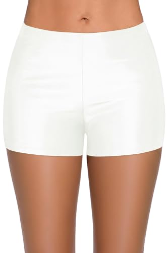 Image of Yonique Womens Swim Shorts Solid Tankini Bottoms Swimsuit Bottoms(Available in Plus)