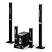 AUNA Areal 825 Impianto Stereo da Casa 5.1 Wireless - Bluetooth, Subwoofer 100W, Elegante, Illuminazione RGB - USB/SD, AUX & Ingresso Ottico, Telecomando, Karaoke immagine