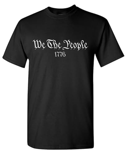 We The People T Shirt 250 Years Freedom Patriotic Independence Day Graphic Tee Novelty Red White Blue USA 4th of July Souvenier Family T-Shirt X-Large Black