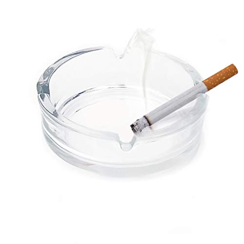 EUROXANTY Glasaschenbecher | runder Aschenbecher aus Glas für den Garten, die Terrasse und das Zuhause | Ø 10 cm - Image 3