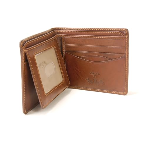 Tony Perotti Men's Italian Leather Bifold Wallet - Custom Wallets for Men - Personalized Wallet With Engraving of Initials