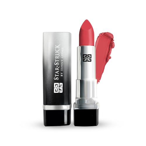 STARSTRUCK BY SUNNY LEONE Matte Lipstick- Coral Lipstick- Coralicious 4.2 gm| Lipsticks for Women | Long Lasting Lipstick for Women | Makeup Lipsticks | Waterproof Lipstick | Smudge Proof Lipstick