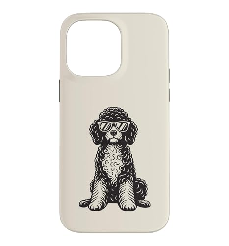 Funny Portuguese Water Dog with Sunglasses Case for iPhone 14 Pro Max