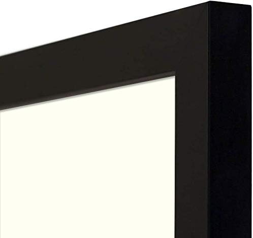 Frametory, 12x16 Picture Frame with Mat for 8.5x11 Photo - High Definition Glass Wide Molding - Preinstalled Wall Mounting Hardware (Black, 1 Pack)