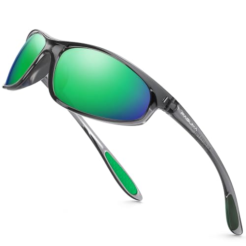 Image of FAGUMA Polarized Sports Sunglasses For Men UV400 Protection | Cycling Driving Fishing