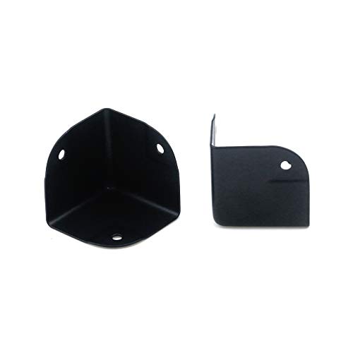 MY MIRONEY 1.57\" Black Corner Protector 16Pcs Metal Cabinets Speaker Corners Protector for Flight Road Case Cabinet,Amplifier Speaker Cabinet