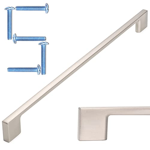 KOOFIZO 5 Pack 11-5/16 in Brushed Nickel Cabinet Pulls, Drawer Handles P01