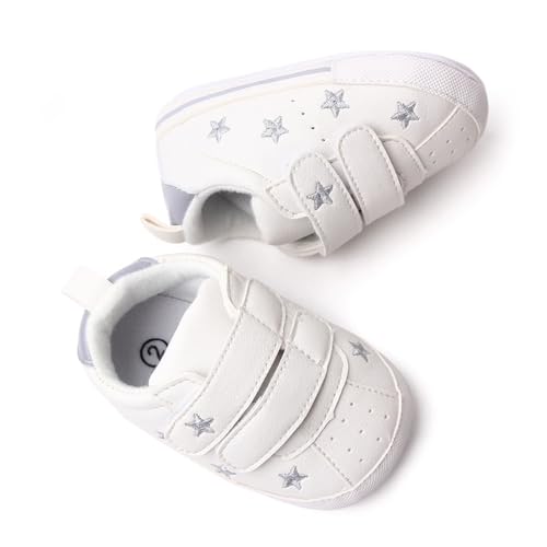Image of Clowora Baby Boys Girls Shoes Non-Slip Rubber Sole Sneakers Infant First Walking Toddler Crib Shoes Newborn Loafers Flats.