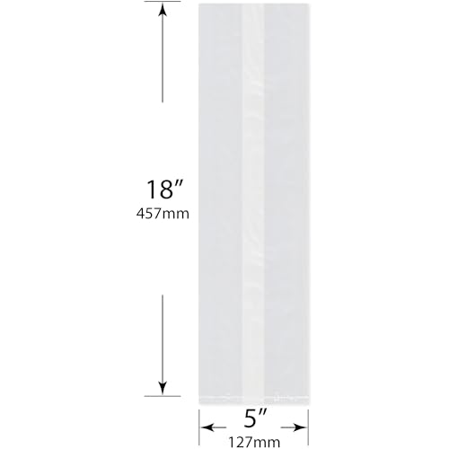 Plymor 5 x 4 x 18 inch, 1 Mil Gusseted Bags (Pack of 100) by Plymor - Used condition - Image 2