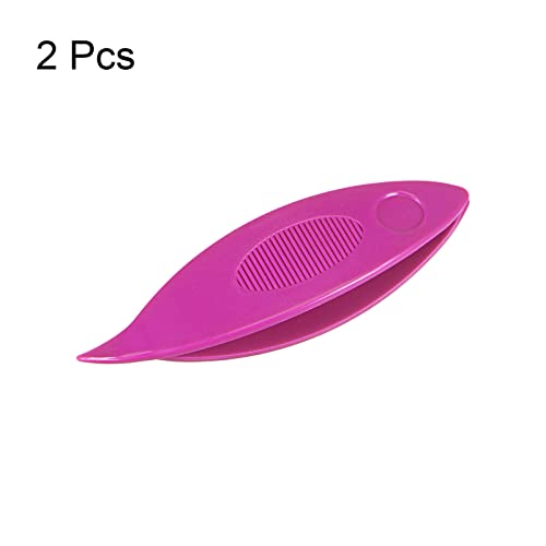 Image of HARFINGTON 2pcs Tatting Shuttles 63x17x10mm Colorful Plastic Shuttles for Lace-Making DIY Hand Craft Tool Knitting Arts Supplies, Rose Red