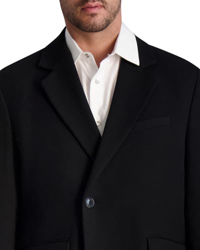 KARL LAGERFELD Men's Side Buttons Top Coat4