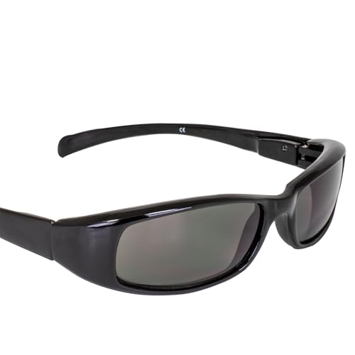 Image of Bad Attitude Motorcycle Riding Sunglasses Black Frames with Smoke Lenses