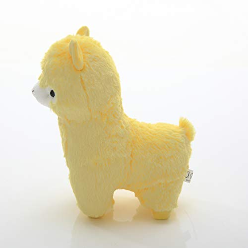 Cuddly Big Soft Toys Llama Alpaca Doll, Plush Sheep Stuffed Animals Toy Cushion Doll, Lamb Plushie Toys Best Birthday Christmas Great Anniversary Fiesta Gift (Yellow, 7 " /17Cm) #TOP3