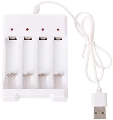 Mini USB AA AAA Battery Charger, 4 Bay, 18650, High-Speed Charging, Independent Slots, for Ni-MH Ni-CD Rechargeable Batteries