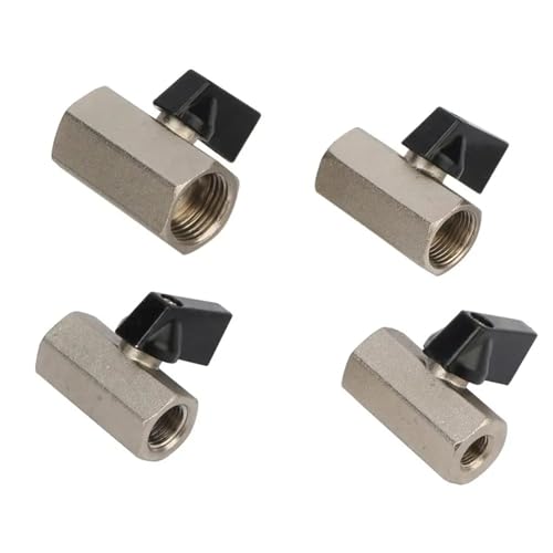 Mini válvula de bola de latón con rosca hembra de 3/8 para compresor 2