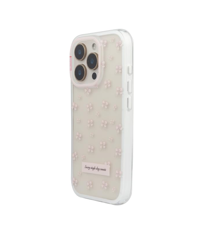 Image of Pink Bow Aesthetic 2.0 Case Cover for iPhone 15 Pro Max | Soft TPU Slim Back Cover | Elegant Girly Design | Shockproof & Anti-Scratch | Lightweight with Precise Cutouts