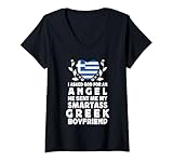 Photo Gallery donna funny smartass greek boyfriend greece flag maglietta con collo a v Photo Gallery donna funny smartass greek boyfriend greece flag maglietta con collo a v