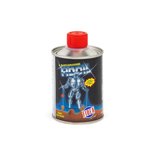 FIDEA - Antiruggine Fidoil - Bloccaruggine Oleoso Protettivo per Metalli, Vernice Antiruggine per Ferro blocca la ruggine, Smalto Protettivo, blocca avanzamento ruggine