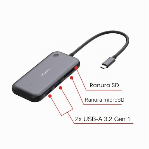 Hub inalámbrico Verbatim USB-C 1080P transmisor de vídeo inalámbrico Share My Screen 2