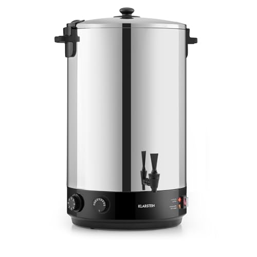 Klarstein KonfiStar 50 - Stérilisateur automatique, Distributeur boissons chaudes, 50 L, 30-110 ° C, Conservation à chaud, acier inoxydable