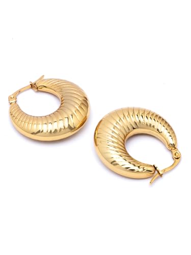 Image of Scintillare by Sukkhi Excellent Stainless Steel Round Hoop Earring Jewellery for Women & Girls|Anti Tarnish Jewellery|Gifts for Wife Girlfriend Mother Sister