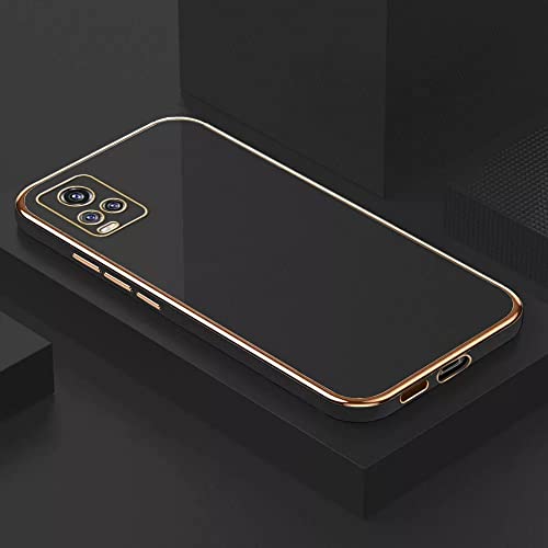 Image of for Vivo V20 Luxury Square Plating Phone Case Solid Color Soft Silicone Back Cover (for Vivo V20, Black)