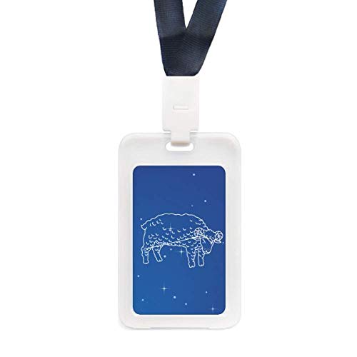 Étui de protection transparent pour carte d'identité motif constellation Bélier