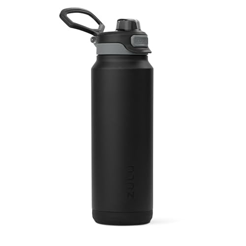 ZULU Powerfill Pro 32oz Stainless Steel Water Bottle with Quick Fill Lid, Triple Walled Vacuum Insulated Metal, Leak Proof Locking Lid, Sip and Chug, Reusable BPA Free, Black